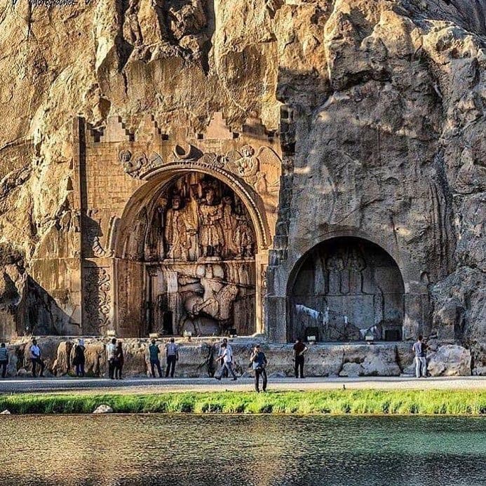 The iconic Bisotun and Taq-e Bostan rock reliefs. on 9-Day Western Iran History and Mountain Group Tour